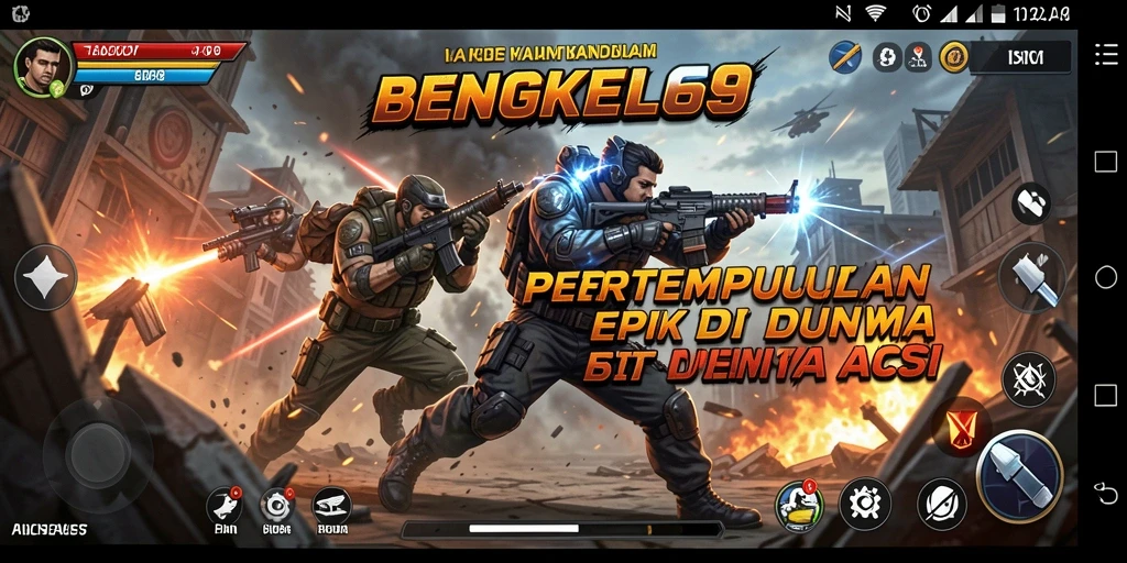 Tangkapan layar menampilkan aksi pertempuran seru dalam BENGKEL69.