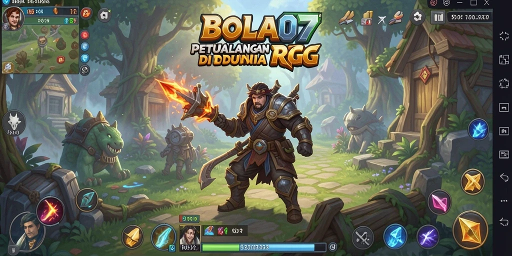 Screenshot gameplay BOLA07 dengan aksi pertempuran yang mendebarkan.