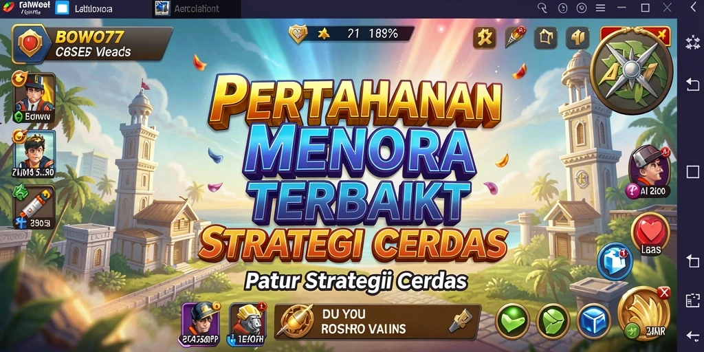 Tampilan gameplay menara pertahanan yang seru dan penuh strategi.