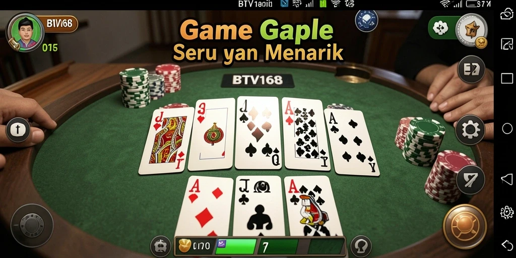 Tampilan gameplay seru dari permainan Gaple BTV168.