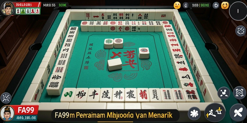 Tampilan gameplay menarik dari FA99 yang menyajikan Mahjong penuh tantangan.