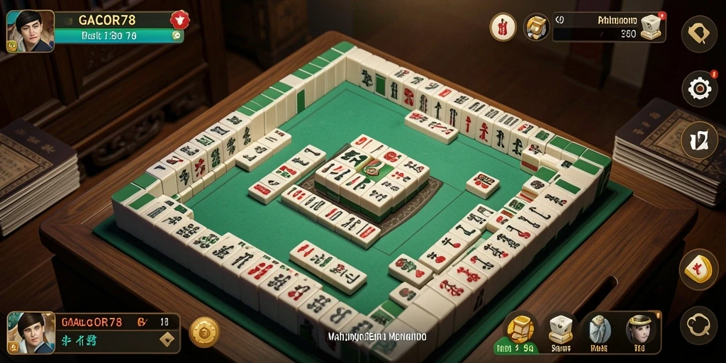 Tangkapan layar utama GACOR78 menampilkan gameplay Mahjong yang seru.