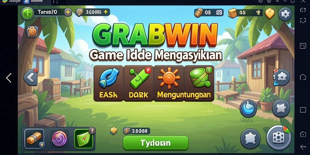 Tampilan gameplay <strong>GRABWIN</strong> dengan elemen Idle yang menarik.