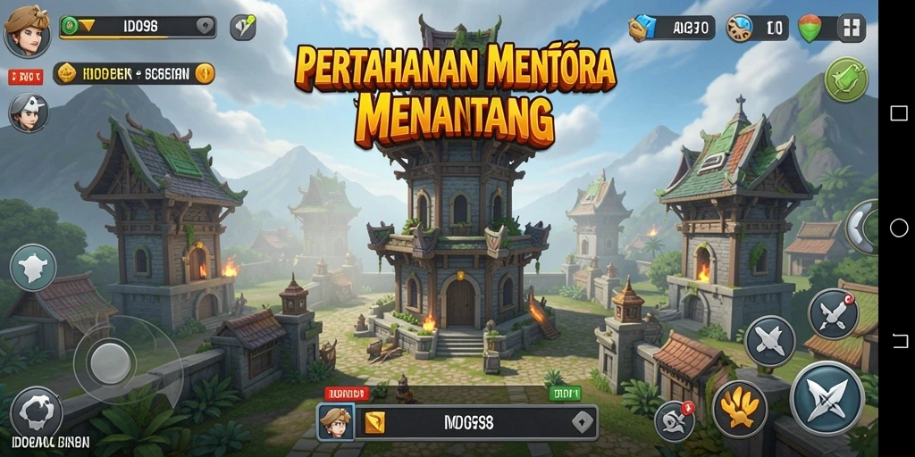 Tampilan gameplay menegangkan saat melawan musuh di ID098.