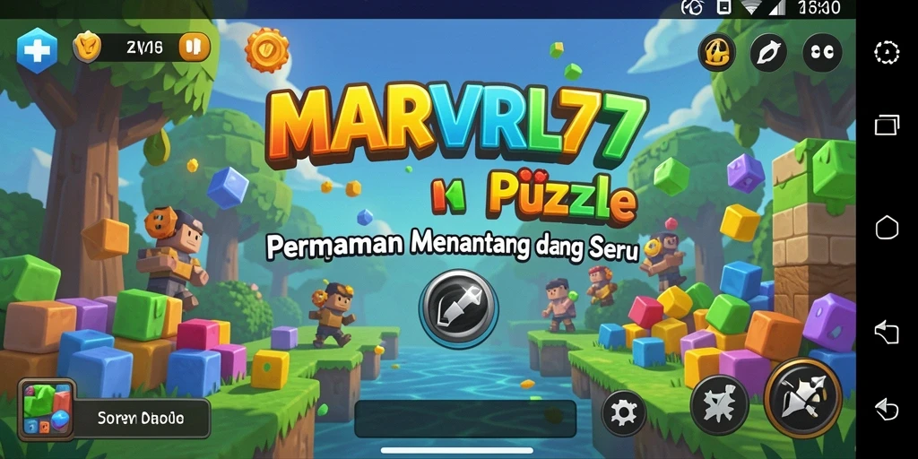 Tampilan gameplay MARVRL77 dengan teka-teki yang menarik.