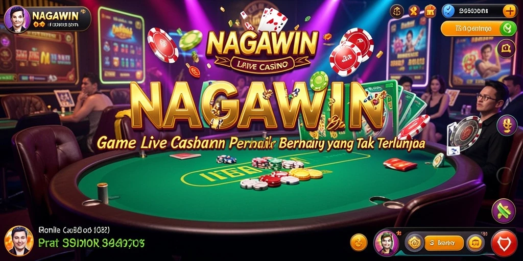 Tampilan gameplay NAGAWIN yang menarik dan interaktif di Live Casino.