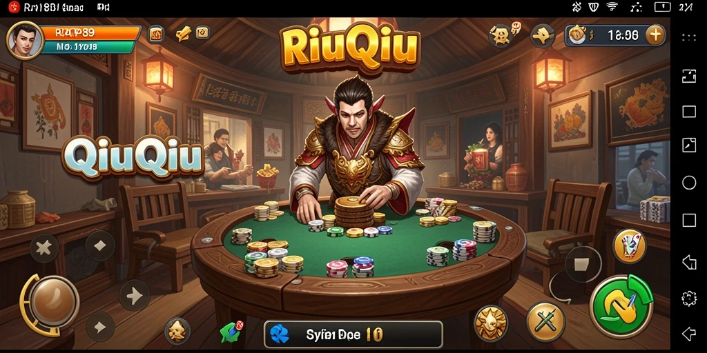 Tampilan gameplay QiuQiu yang seru dan interaktif.