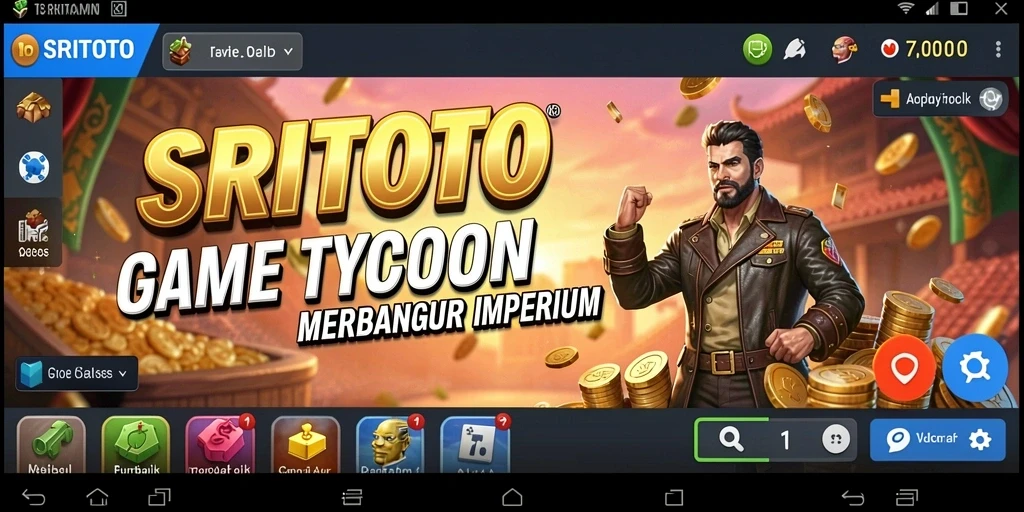 Tampilan gameplay SRITOTO yang menarik dengan fitur tycoon yang seru.